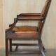 Fauteuil de bureau Gainsborough restauré cuir teint à la main