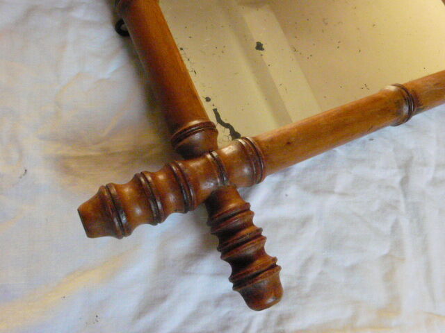 Wood imitation bamboo vintage mirror