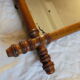 Wood imitation bamboo vintage mirror