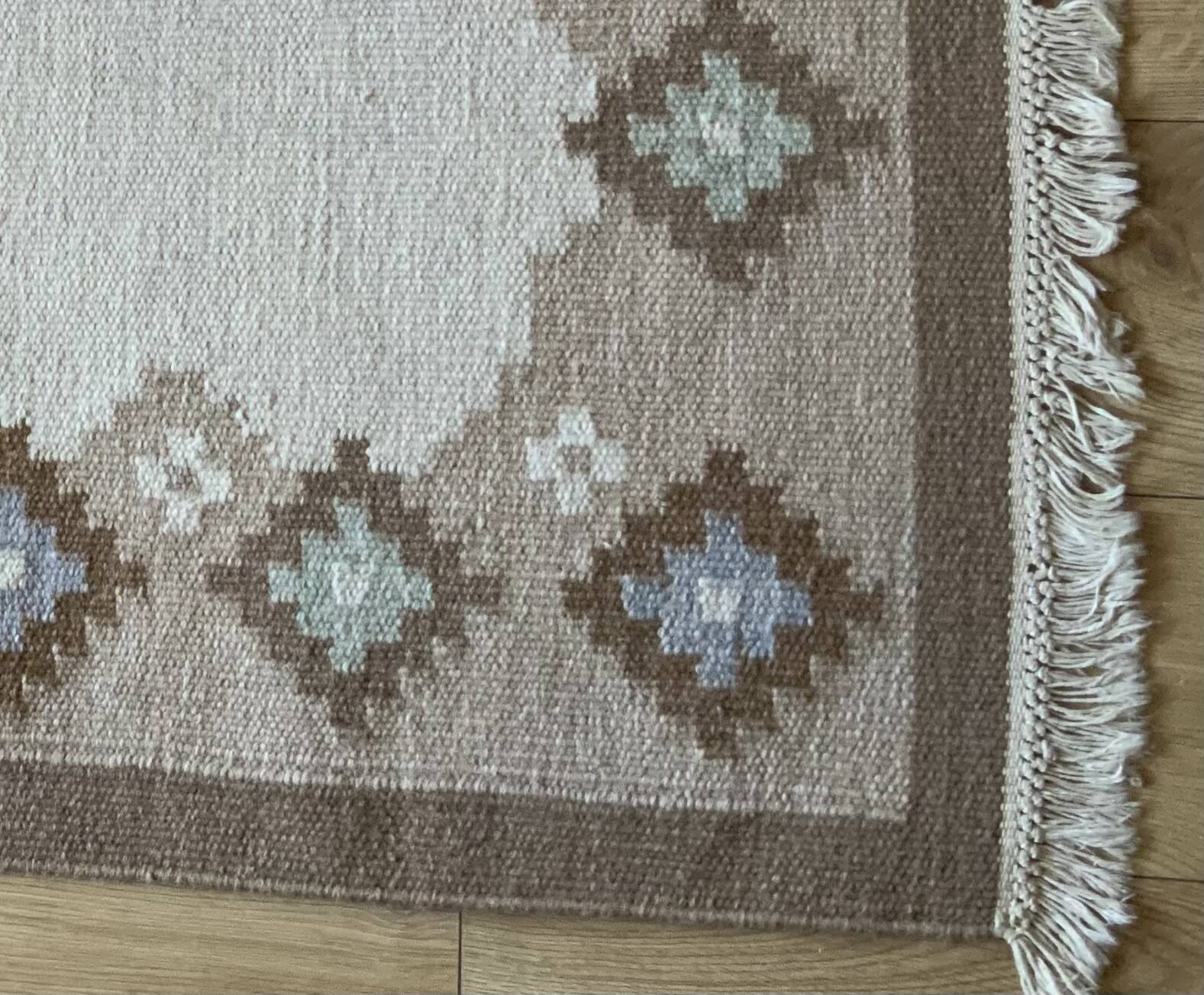 Vintage Wool Flat Weave Rug, Vintage, Scandinavian 1970s