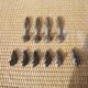 10 vintage name holders / bird knives silea in metal