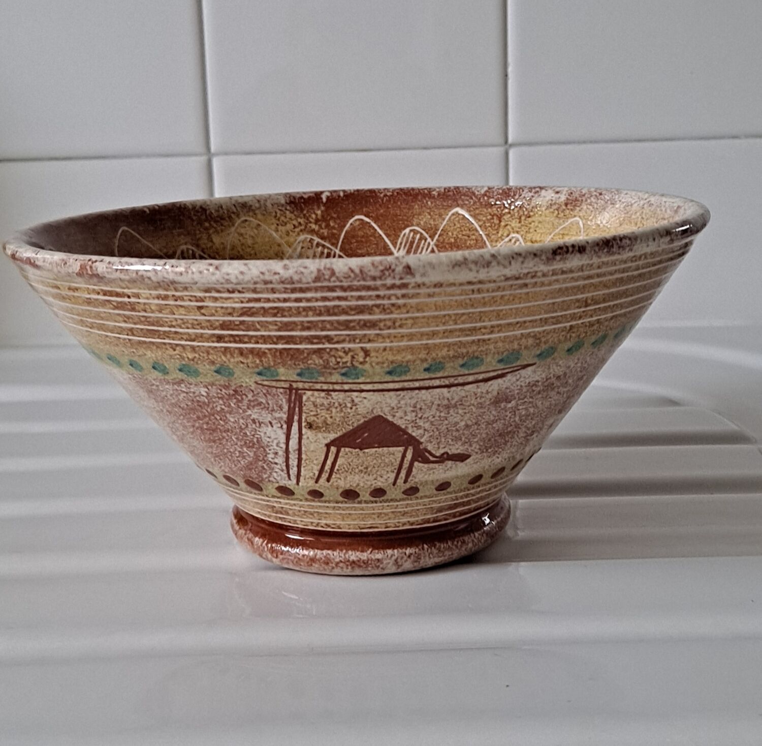 Glazed terracotta bowl
