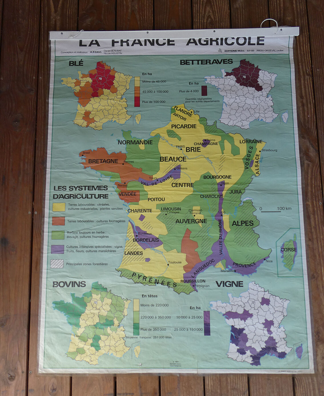 School map  "La France Agricole"