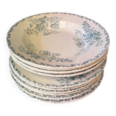 Lot de 10 assiettes vintage “Églantine” – L’Épargne Toulouse
