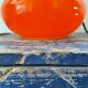 Suspension vintage en opaline orange électrifiée à neuf