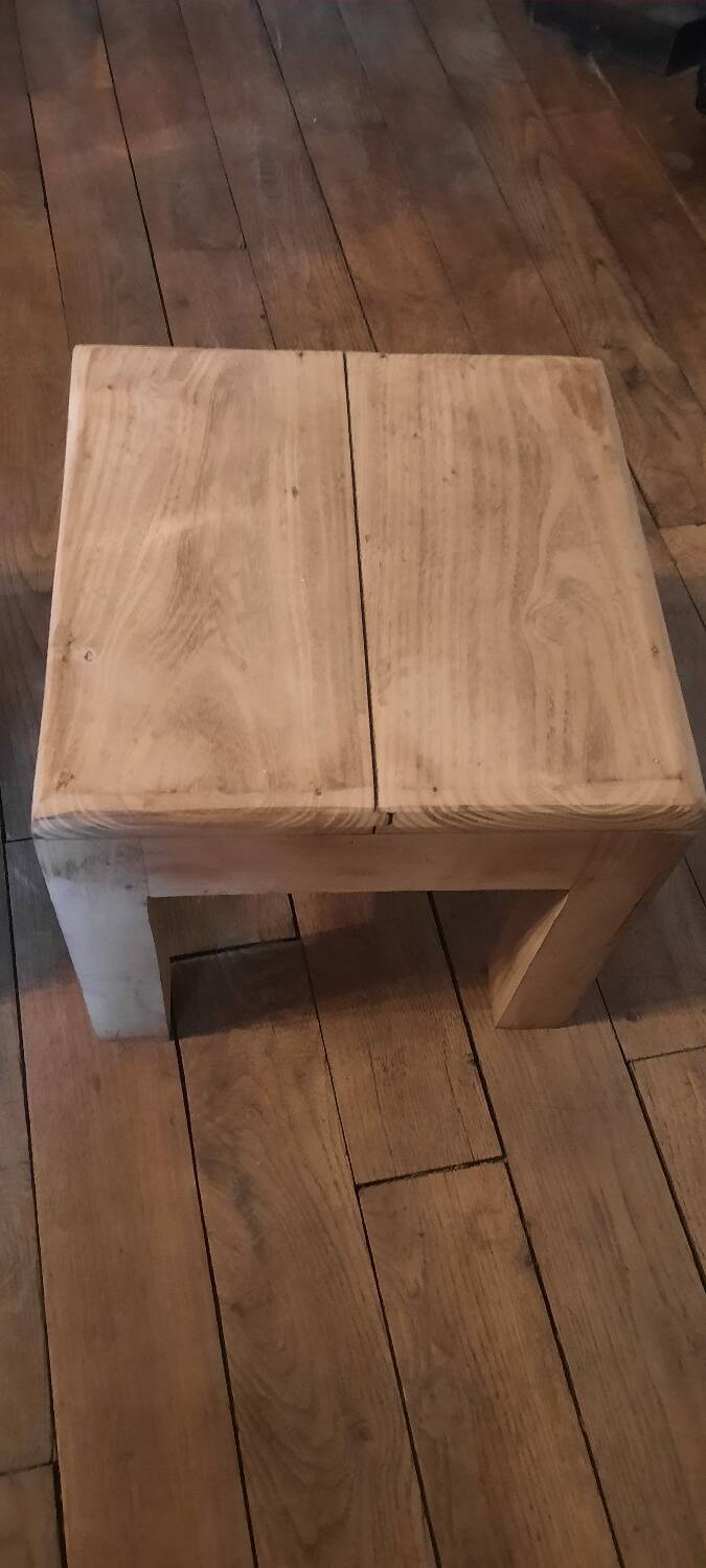 Brutalist wooden bedside tables