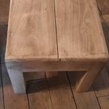 Brutalist wooden bedside tables