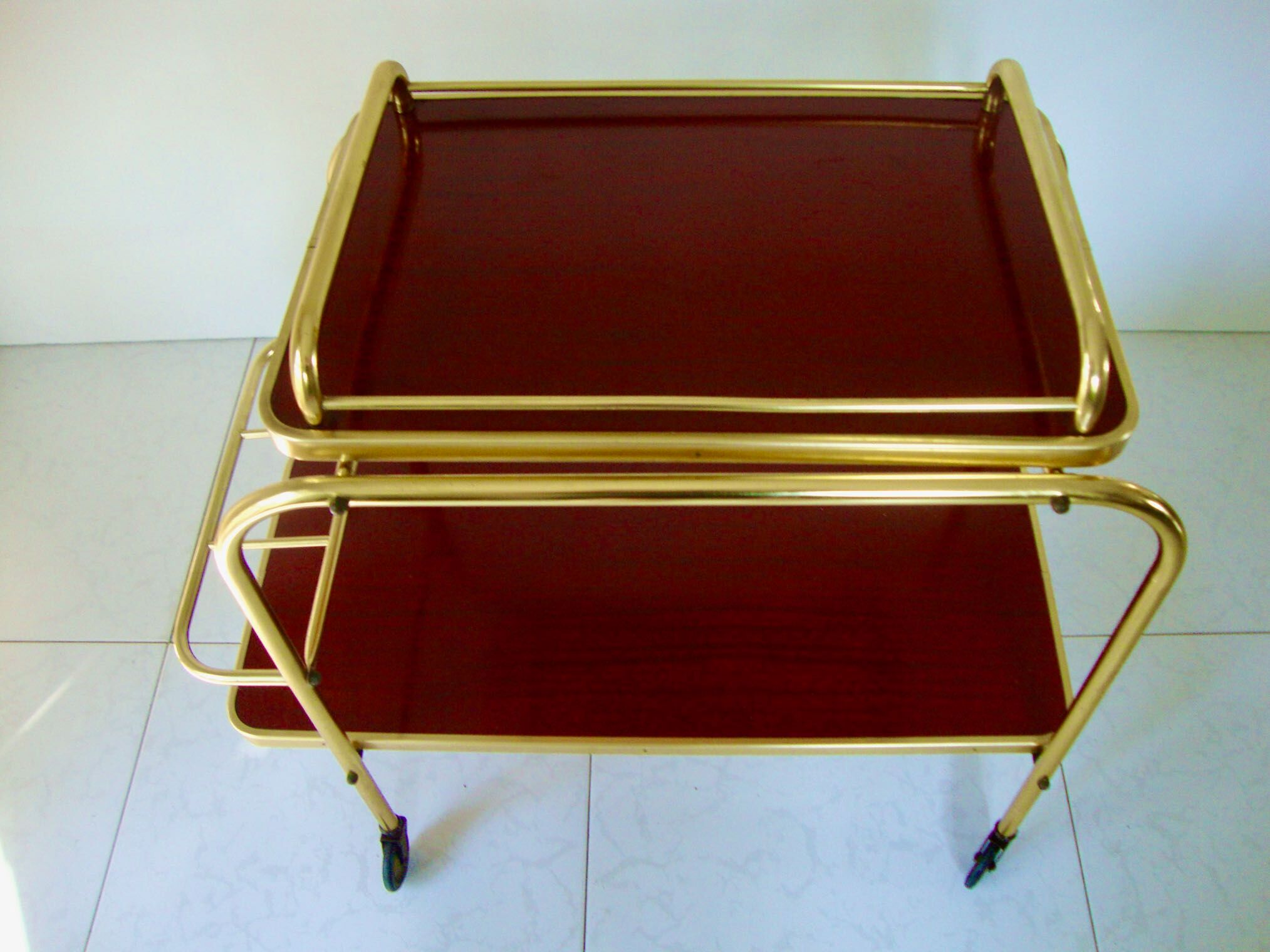 Vintage dessert with serving tray