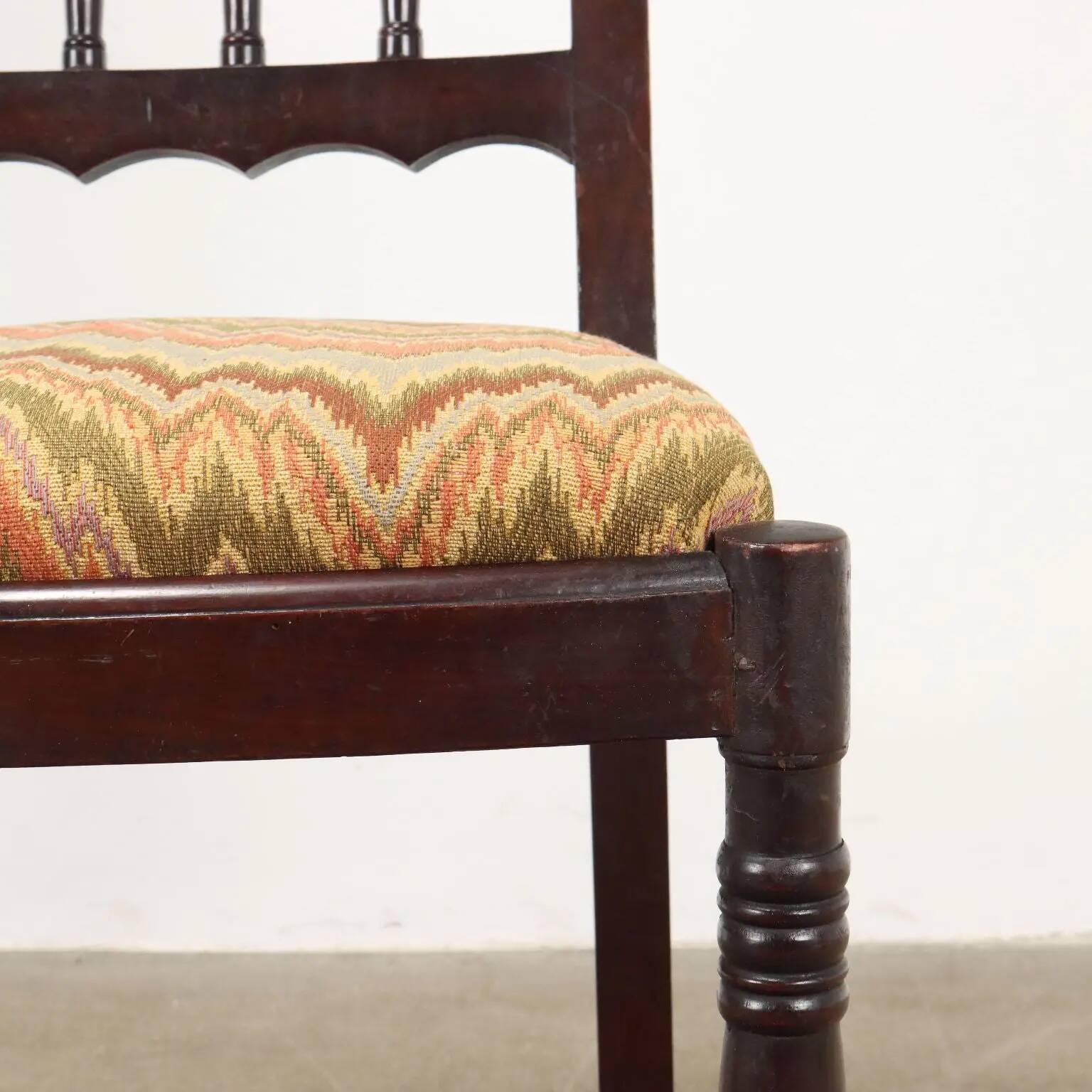 Antique neo-Gothic mahogany chairs, Italy, 19th century