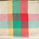 Vintage cotton checkered tablecloth