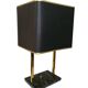 Vintage brass and black marble lamp, 1970