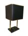 Vintage brass and black marble lamp, 1970