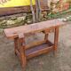 Wooden carpenter's workbench