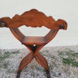 "Dagobert" folding chair with lion heads
