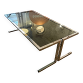 Table basse vintage chromée