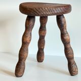 Vintage tripod wood stool
