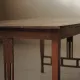Arts & Crafts table in solid oak, around 1900