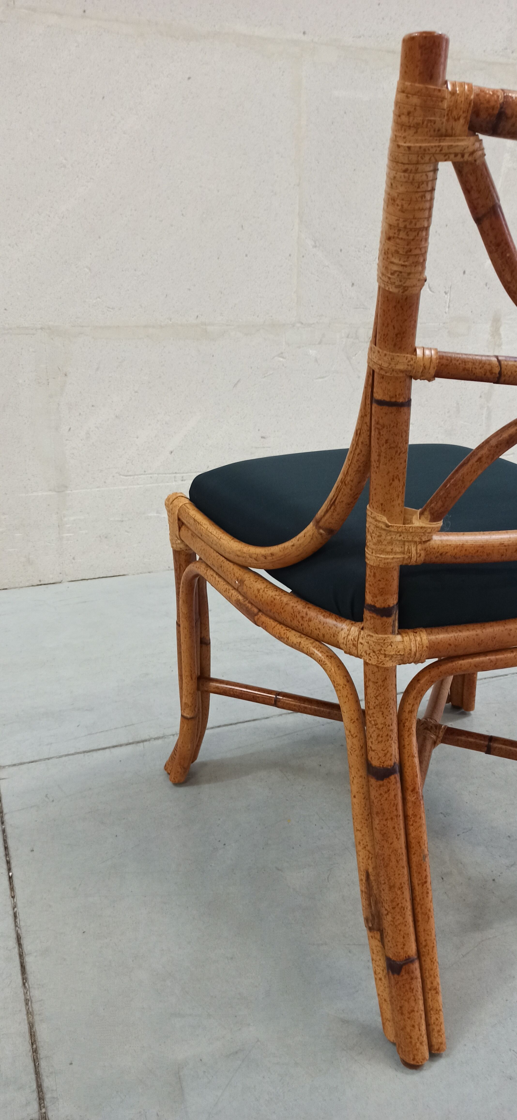 Chaise en bambou Roche Bobois 80's