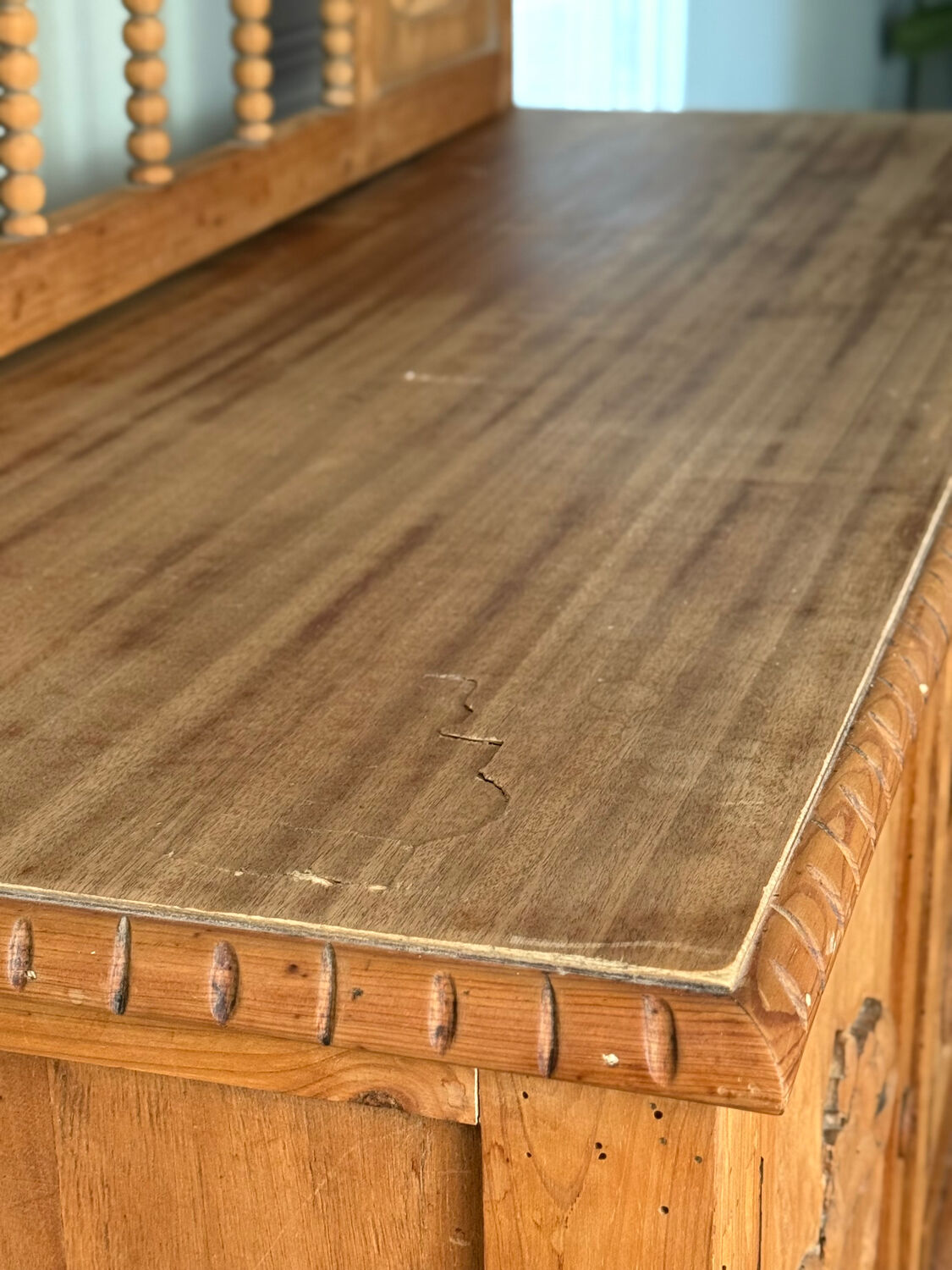 Carved wooden sideboard