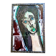 1960s: 6 Glazed ceramic tiles mounted in a frame - female figure