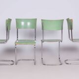 Bauhaus Set of Original Chairs, Robert Slezak, Chrome, Steel, Czechia, 1930s