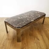 Marble coffee table and aluminum base