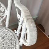 White peacock rattan chair