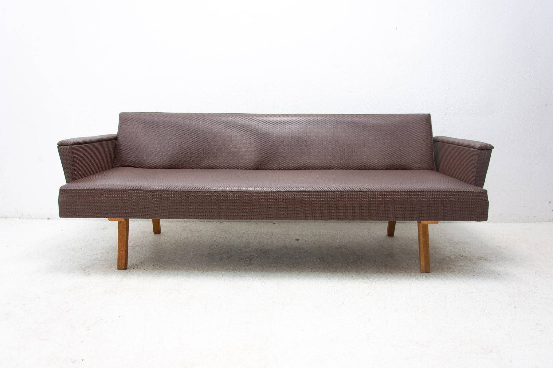 Vintage Eastern Bloc sofa, mid-century seating, 1970s, Czechoslovakia