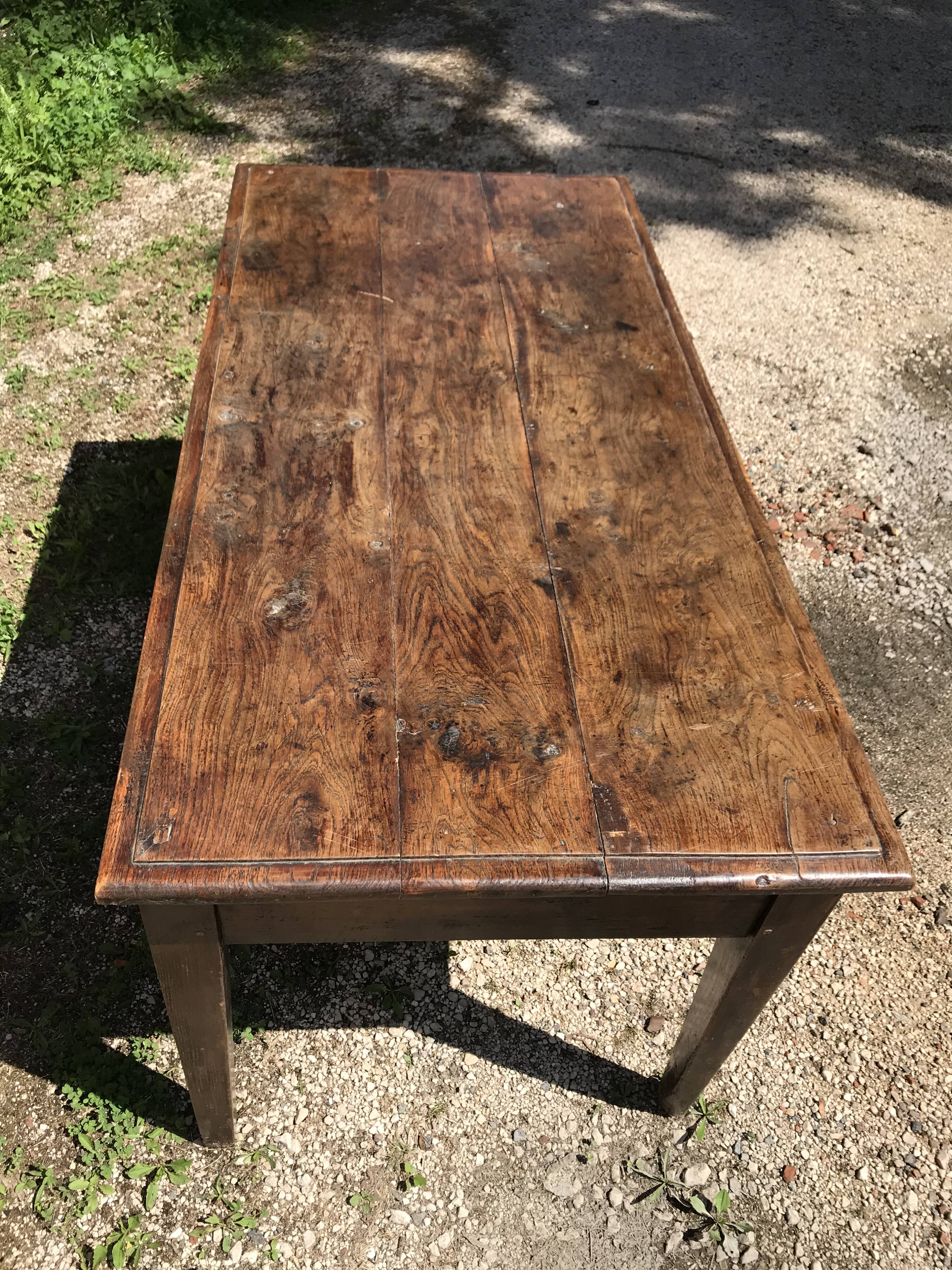 Chestnut farm table 19th