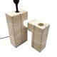 Mid-century modern travertine table lamp, Nucleo Sormani Italy 1960s