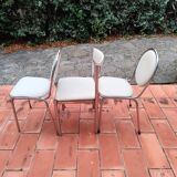 CIVIC Made in France Trio of vintage 1970s Medallion chairs