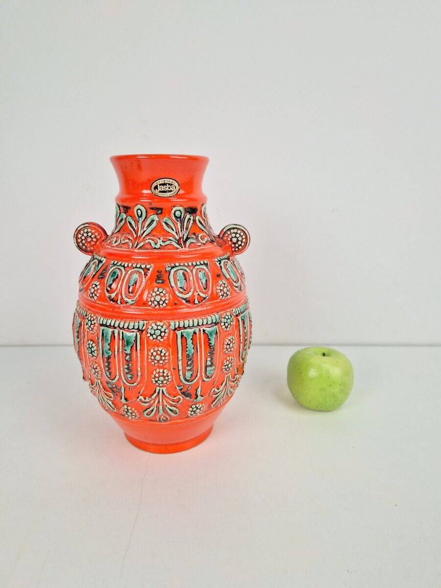 Vintage Fat Lava 1590 Vase in Ceramic from Jasba, West-Germany, 1970s