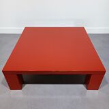 Red laquered coffee table