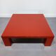 Table basse laquée rouge