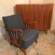 Buffet sur pieds placage de noyer blond