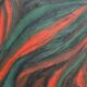Original Swedish Oil on Canvas – Abstract Expressionist Composition – Vintage & Framed