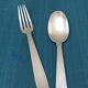 Solid silver fork and spoon Ernest Prost Paris, 1920s-1930s