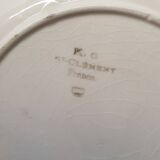 Decorative Plate Barbotine St Clément Made In France Vintage Grape Pattern