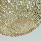 limburg CEILING LIGHT model A668 2982 amber glass structured glass 1970s