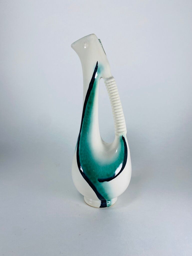 Zoomorphic pitcher made in Belgium 1950