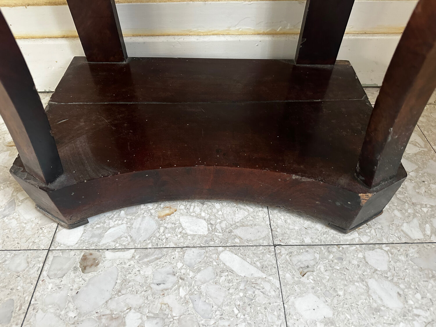 Console époque Restauration en Acajou et marbre