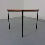Round teak and steel coffee table from Thonet, 1950s.