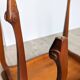Lot de 3 tables gigognes - style Louis XV - merisier - décor marqueterie motif parquet (parqueterie)