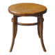 Tabouret bas en bois courbé, assise étoilée, 1920