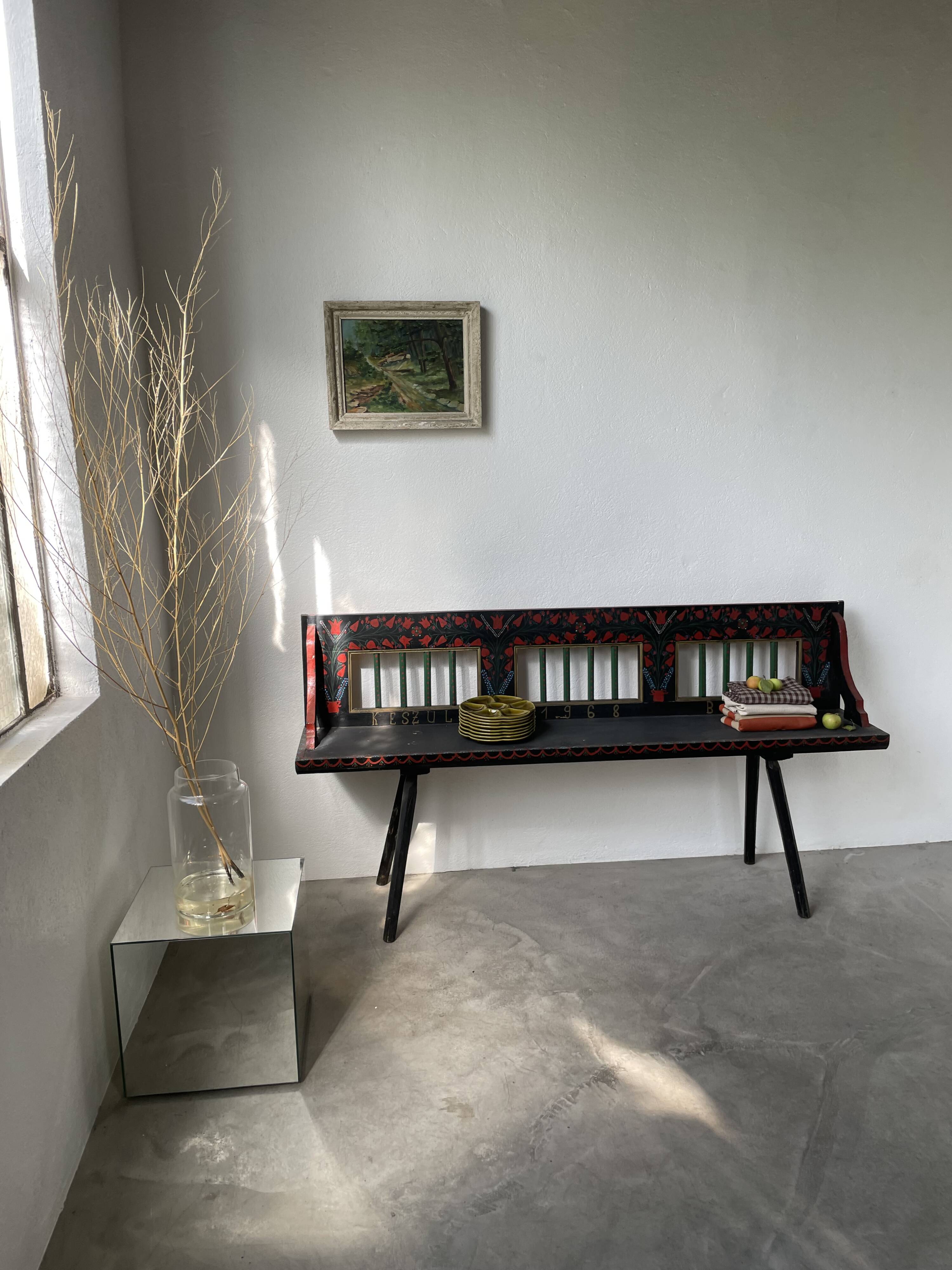 Moldavian bench 1968 polychrome