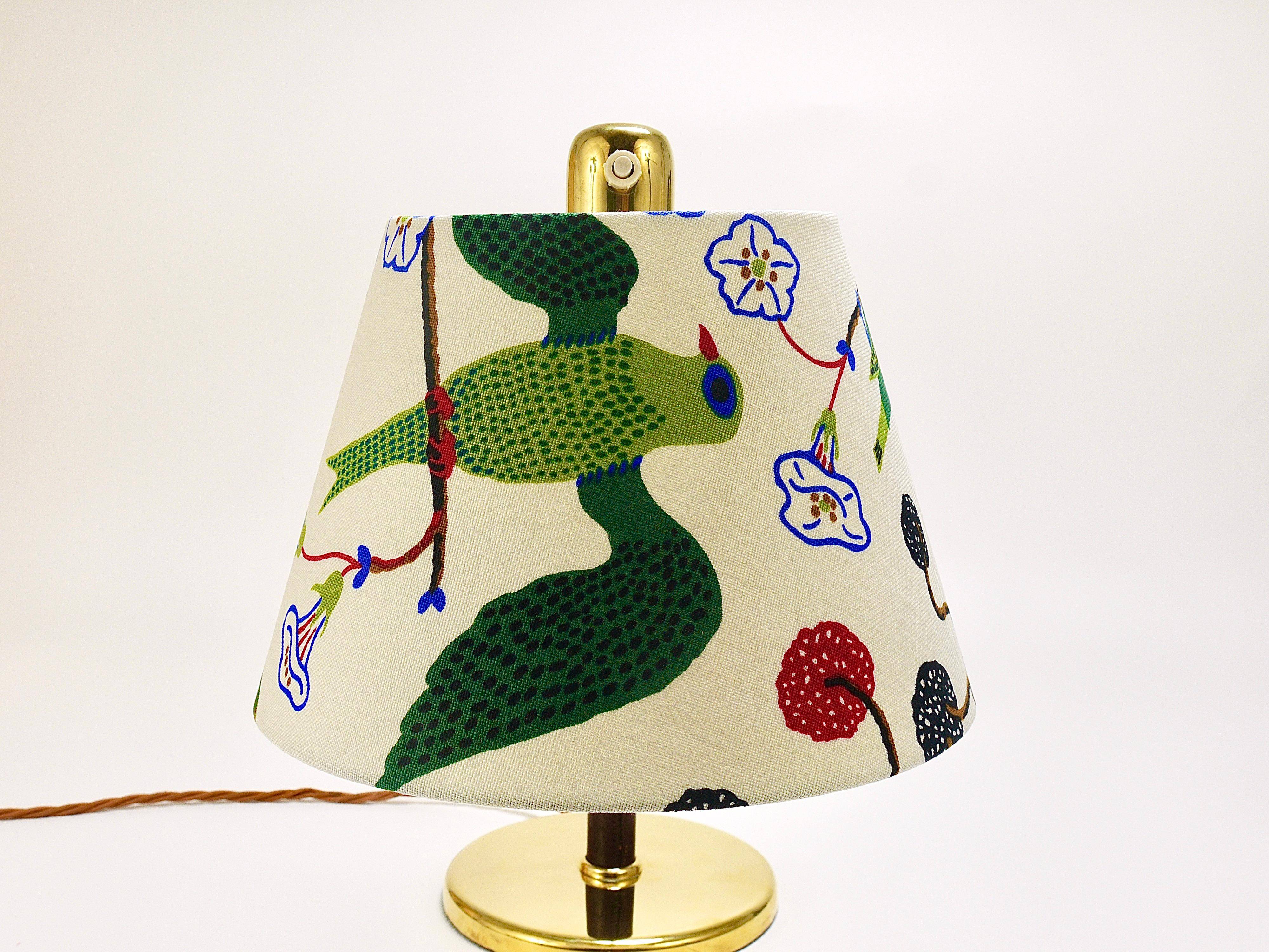 Table Lamp Josef Frank J.T. Kalmar Table Everywhere, Brass & Leather, Austria, 1930