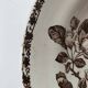 Antique plate with brown floral decoration, Grand dépôt E. Bourgeois