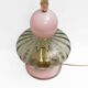 Pair of Geometric Murano Glass Table Lamps in Pink and Green,Sottsass Style