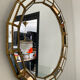 Vintage mirror in brass and parcloses 60s