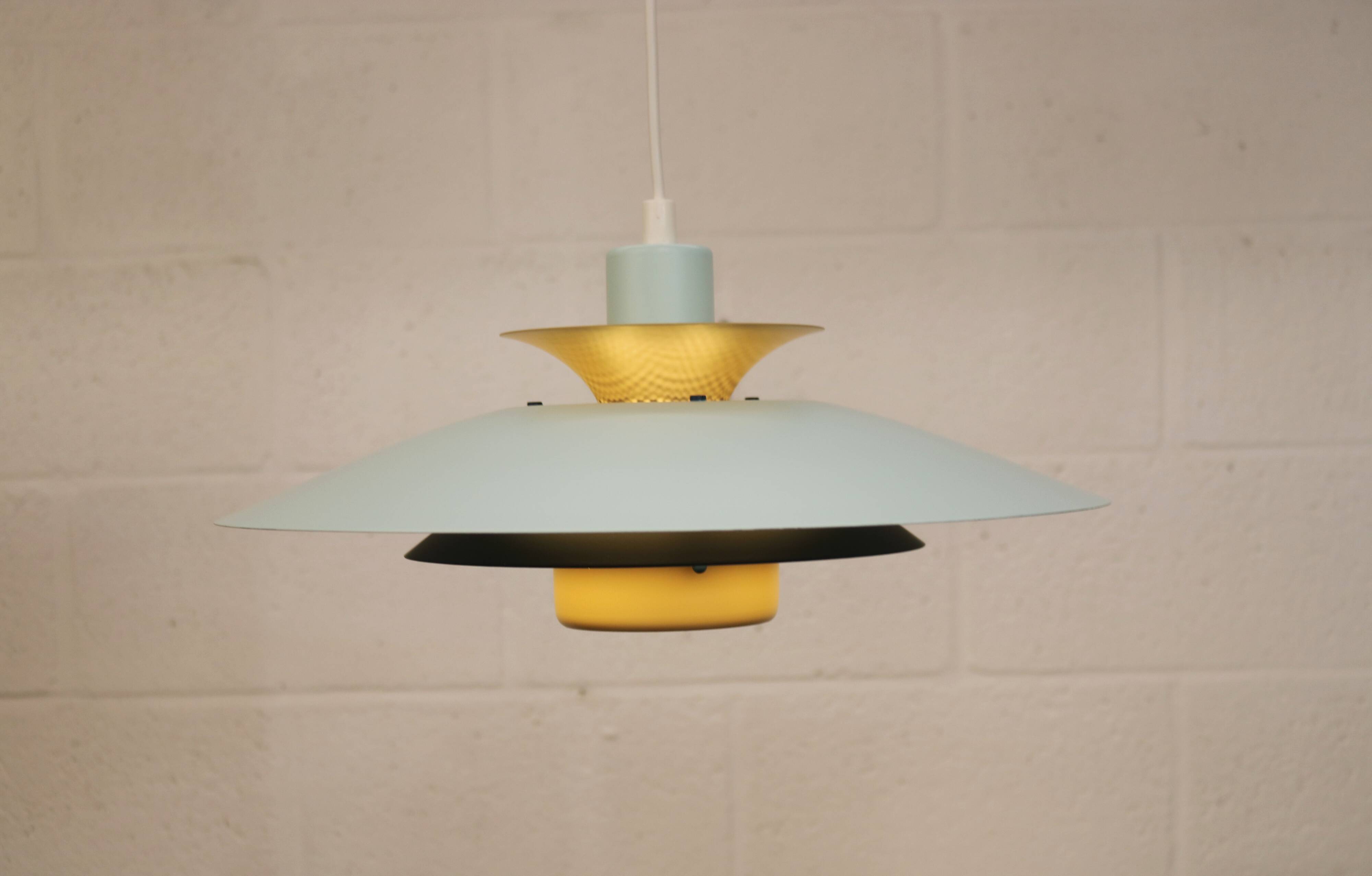 Vintage Jeka Metaltryk Volga Lamp: Fully restored - Danish Modern Design